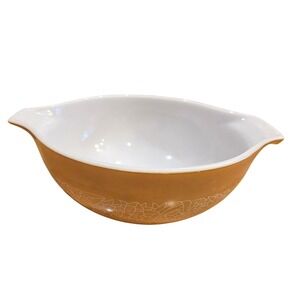 Vintage Pyrex 443 Autumn Harvest Cinderella Mixing Bowl 2.5 Qt Burnt Orange USA